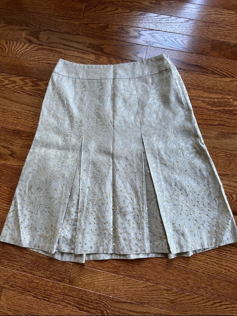 NWOT Ann Taylor silk pleated A line skirt
